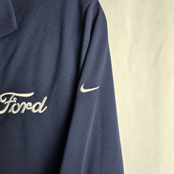 Nike Branded Ford Womens Large Polo Shirt Navy Career Work Fan Golf Car Truck‎ - Picture 3 of 8